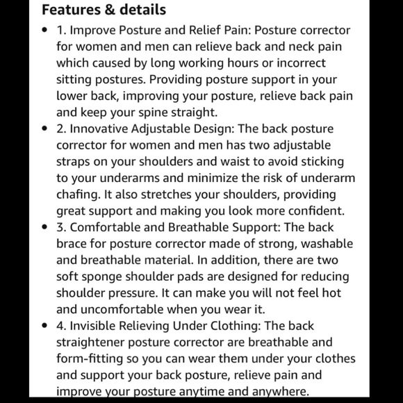 Posture Corrector for Kids and Teens - Adjustable and Breathable Back Posture St - Picture 10 of 11